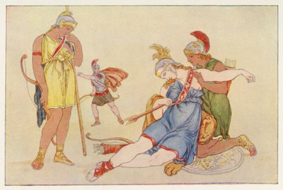Eneida de Virgílio: A Morte de Camilla (lito colorido) de English School
