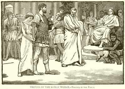 Virtudes da mulher romana .-- V irginia no Fórum de English School