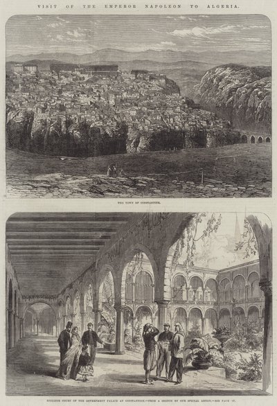 Visita do Imperador Napoleão à Argélia (gravura) de English School