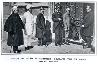 Visitando as Casas do Parlamento: Delegados do Congresso Nacional Indiano, 1919 de English School