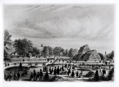 Visitantes, ver, a, casa palma, em, Kew, palácio, c.1860s de English School