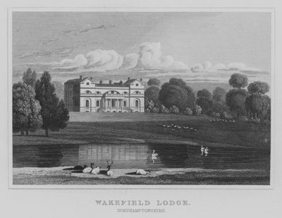 Wakefield Lodge, Northamptonshire (gravura) de English School