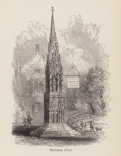 Waltham Cross (gravura) de English School