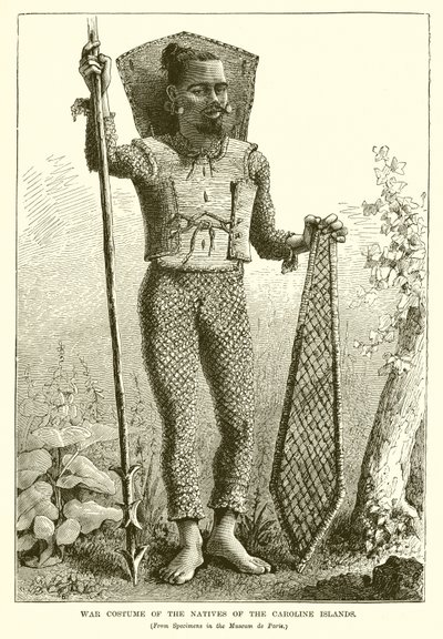 Traje de Guerra dos Nativos das Ilhas Carolinas de English School