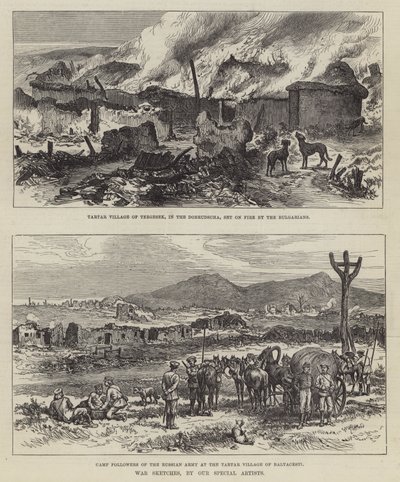 Esboços de guerra (gravura) de English School