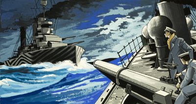 Navios de guerra batalha no mar de English School