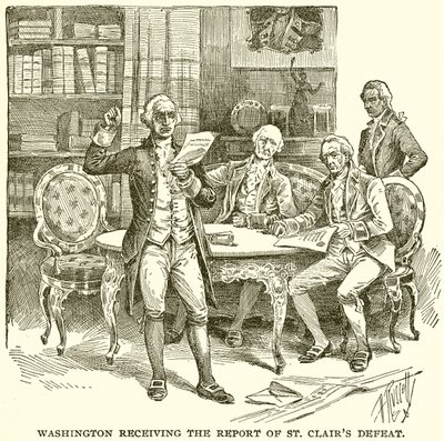 Washington recebe o relatório da derrota de St. Clairs de English School