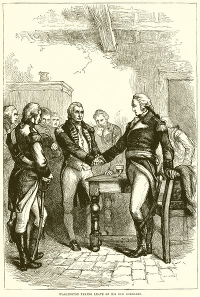 Washington se despede de seus antigos camaradas de English School