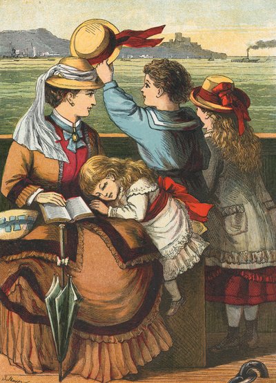 Acenando para os barcos de English School