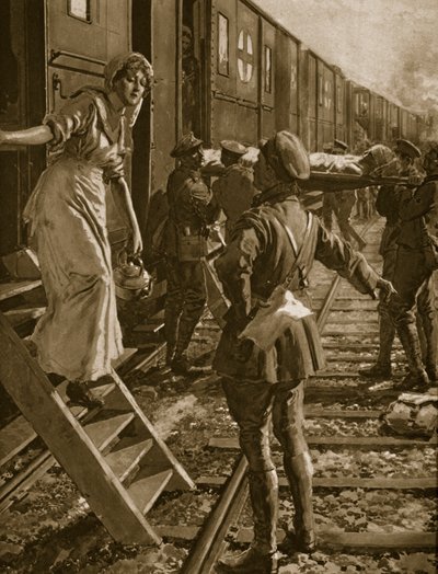 Calvário à beira do mar na França, 1914-19 de English School