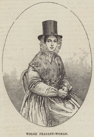 Welsh Peasant-Woman (gravura) de English School