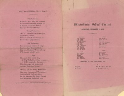 Concerto da Escola de Westminster de English School