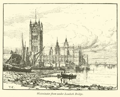Westminster sob a ponte de Lambeth de English School