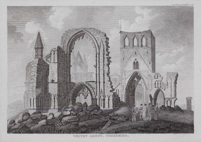 Whitby Abbey, Yorkshire (gravura) de English School