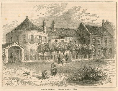 Casa Branca de Condutas, Pentonville, Londres, cerca de 1820 de English School