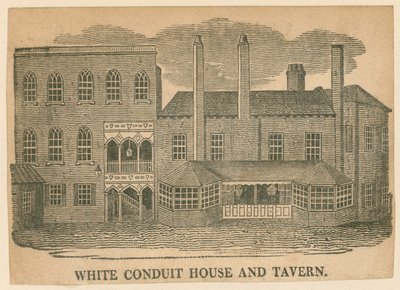 Casa Branca Conduit e Tavern, Pentonville, Londres de English School