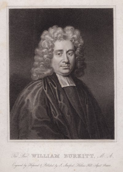 William Burkitt, clérigo e escritor inglês (gravura) de English School