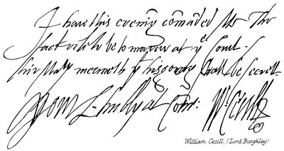 William Cecill, (lorde Burghley) de English School