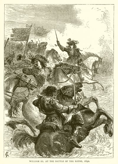 Guilherme III na Batalha do Boyne, 1690 de English School