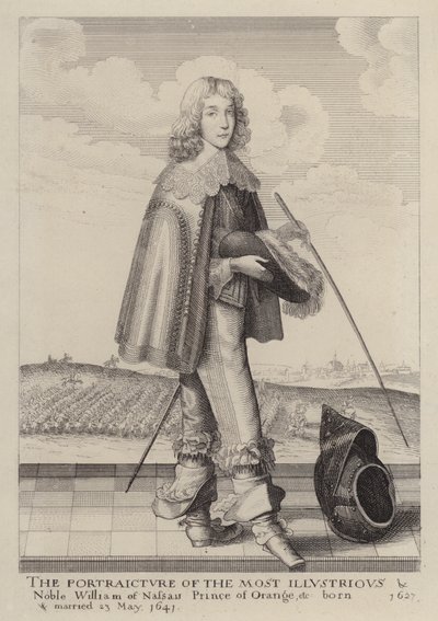 Guilherme II de Orange-Nassau, Príncipe de Orange (gravura) de English School