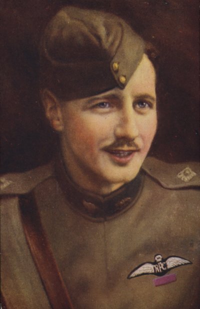 William Leefe Robinson VC (litografia a cores) de English School