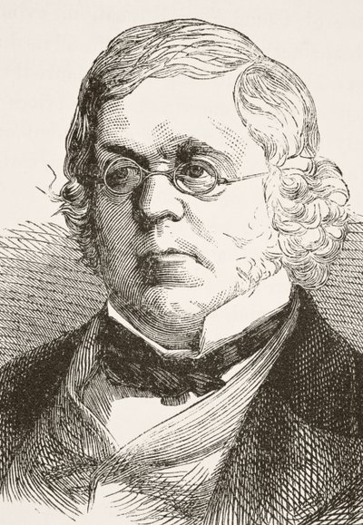 William Makepeace Thackeray, de "A História Nacional e Doméstica da Inglaterra", de William Hickman Smith Aubrey (1858-1916) publicou Londres, c.1890 de English School