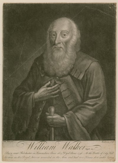 William Walker, aos 123 anos de idade, nascido em 1613, morreu em 1736 de English School