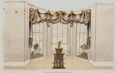 Cortinas de janela, placa 113 do Ackermann