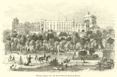 Castelo de Windsor, da Southwest Railway Station de English School