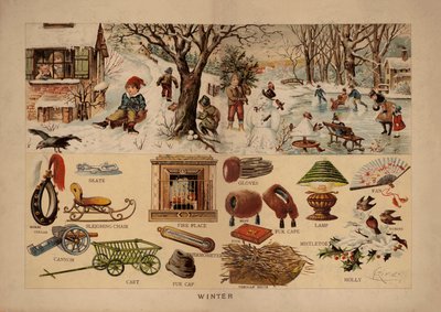 inverno (litografia a cores) de English School