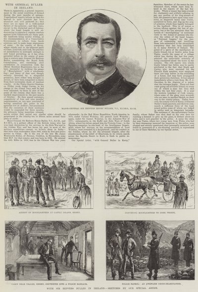Com Sir Redvers Buller na Irlanda (gravura) de English School