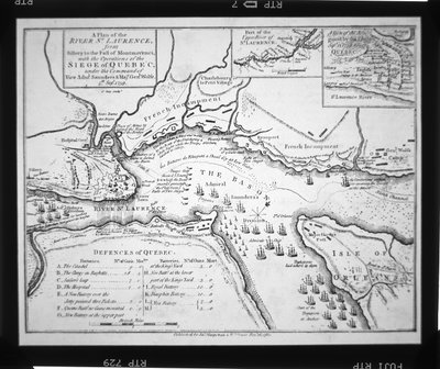 O plano de Wolfe para o cerco de Quebec em 1759 de English School