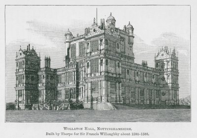 Wollaton Hall, Nottinghamshire (litografia) de English School