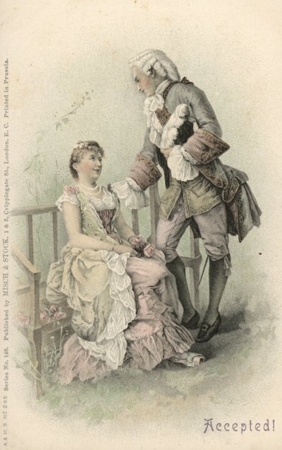 Mulher que aceita uma proposta (cor litho) de English School