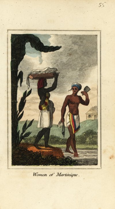 Mulheres da Martinica, Antilhas, Índias Ocidentais de English School