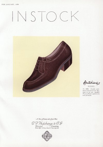 Anúncio de sapato feminino, década de 1930 de English School