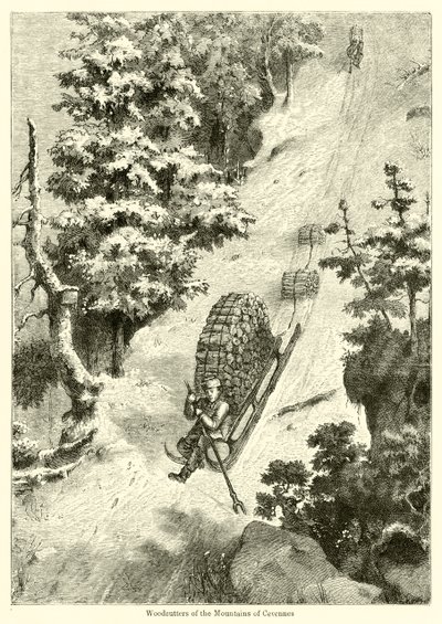 Lenhadores da Serra de Cevennes (gravura) de English School