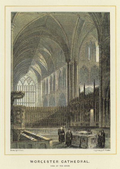 Catedral de Worcester, vista do coro de English School