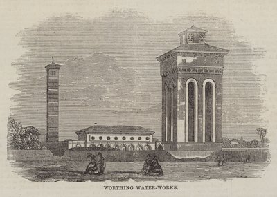 Worthing Water-Works (gravura) de English School
