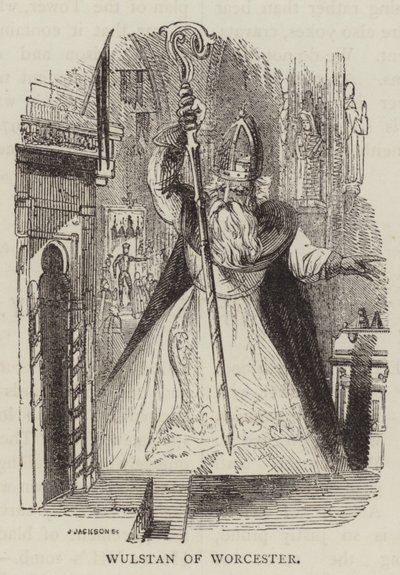 Wulstan of Worcester (gravura) de English School
