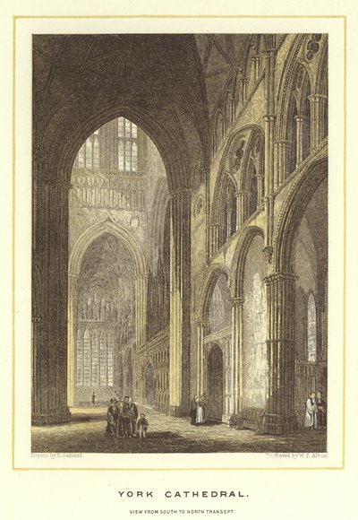 Catedral de York, vista do sul ao transepto norte de English School
