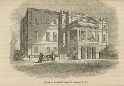 York ou Stafford House, St Jamess Park, Londres de English School