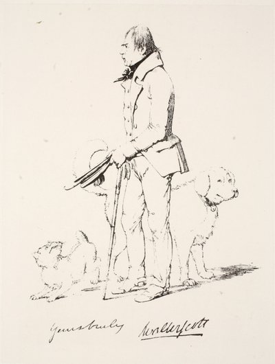Atenciosamente, Walter Scott (caneta e tinta) de English School