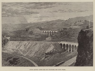 Zigzag Railway across the Blue Mountains, New South Wales (gravura) de English School