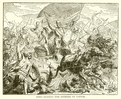 Ziska levando os hussitas para a batalha de English School