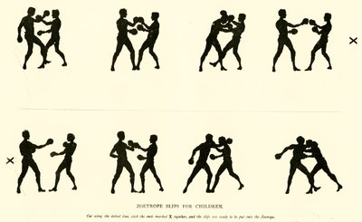 Zoetrope Slips para crianças (gravura) de English School