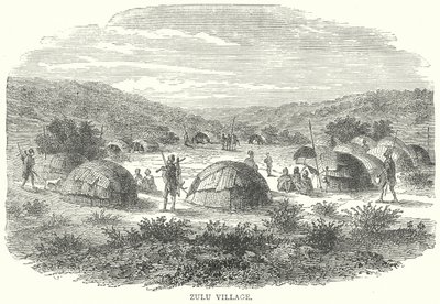 Aldeia Zulu (gravura) de English School