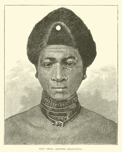 Chefe zulu, mostrando a cabeça de English School