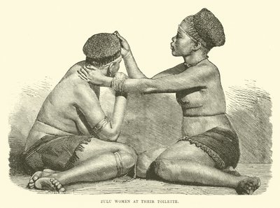 Zulu mulheres no seu toilette de English School