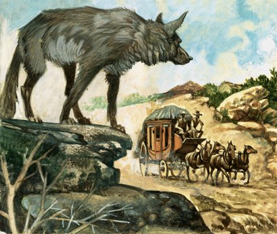 lobos famintos estavam entre os perigos que assediaram viajantes de ônibus de estágio de English School
